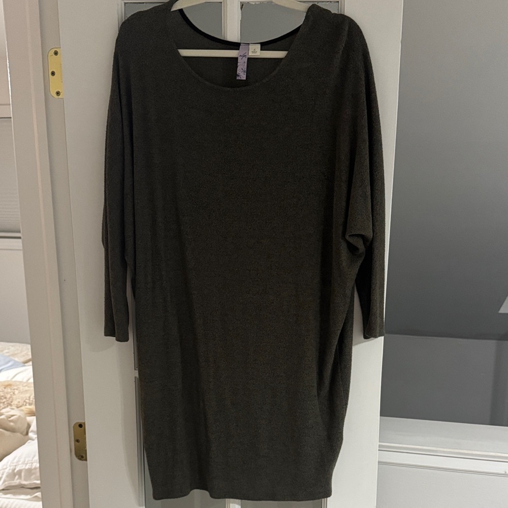 Alya Long Sleeve Dress - Dark Olive